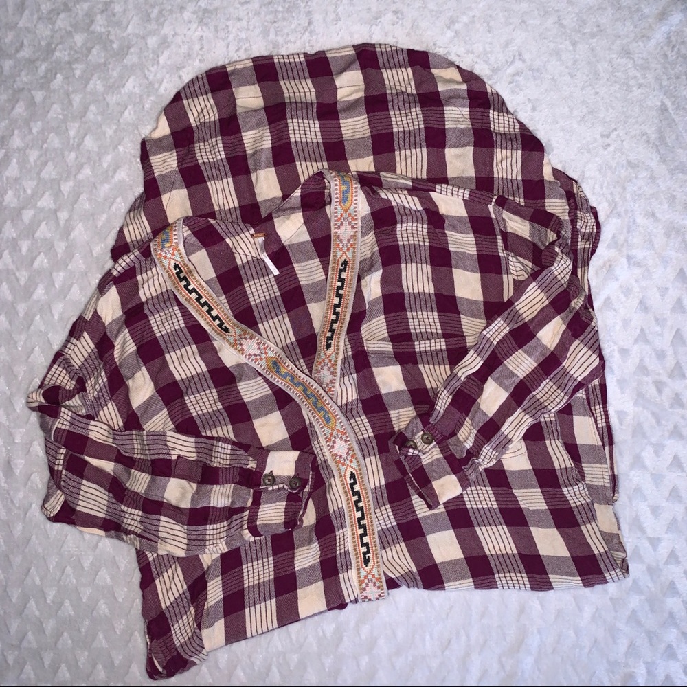 Free People Live For Today Maxi Top Plaid XS - Picture 2 of 10